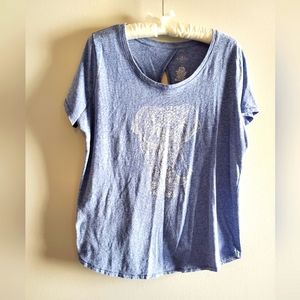 St. John's Bay Women's Blue Elephant Tee Size L